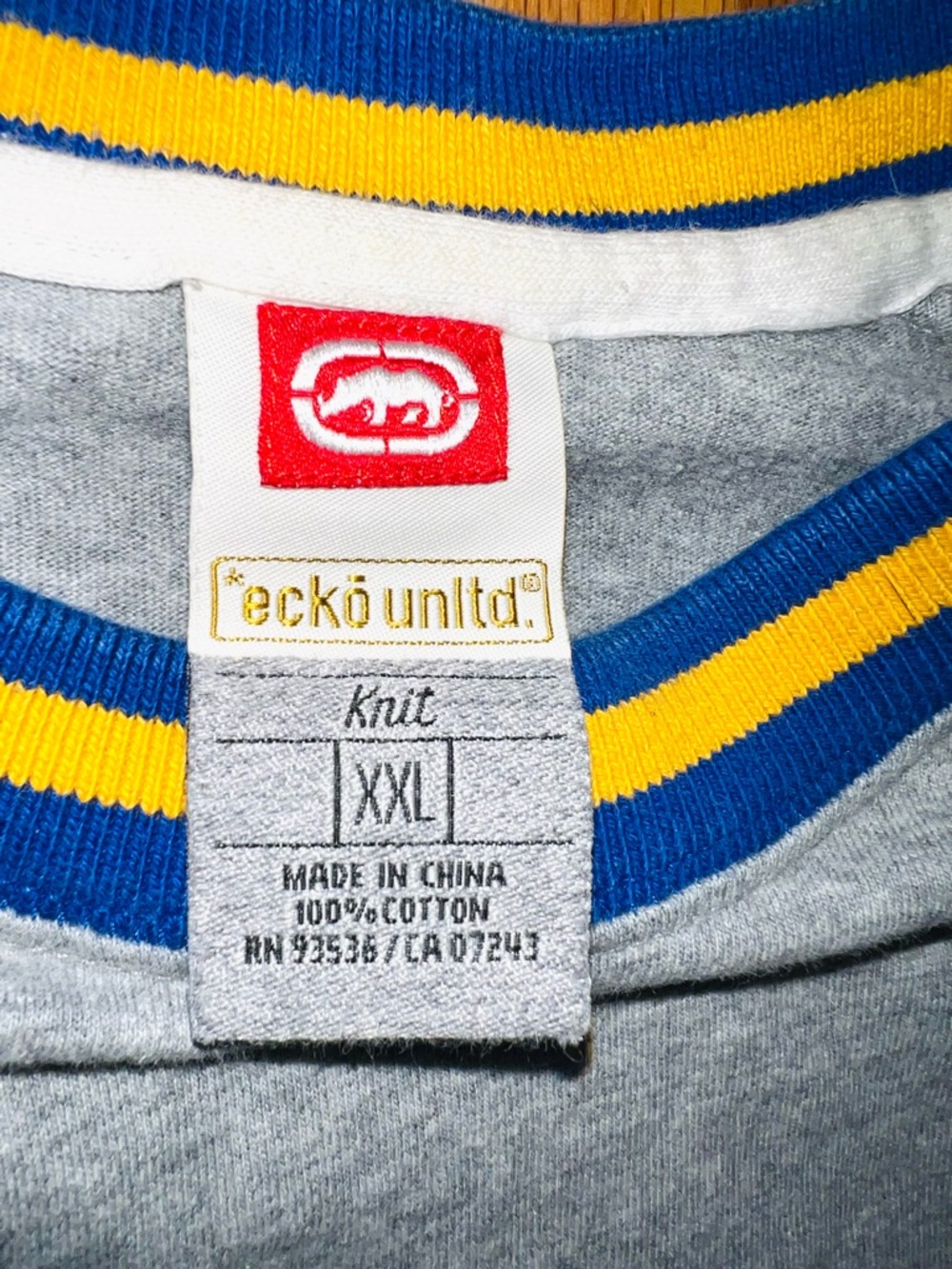 Vintage Y2K Ecko Unltd Men’s XXL Gray T-Shirt 72 Jersey Streetwear Skater Sport - Picture 8 of 10